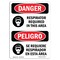 Signmission OSHA Sign, Respirator Required In This Area, 10in X 7in Rigid Plastic, 7" W, 10" H, Spanish OS-DS-P-710-VS-1544 - alternate 1